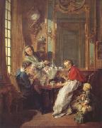 Francois Boucher The Lunch (mk05) oil painting on canvas